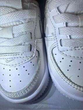 Kids Nike Force 1 Low Toddler Sneakers Size 4C Triple White Shoes with Original